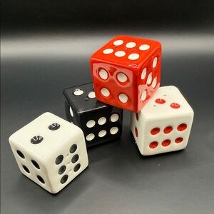 Boston Warehouse Colorful Dice Mini Salt & Pepper Set